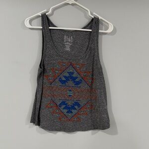 Billabong Charcoal Tank with Blue and Orange Design